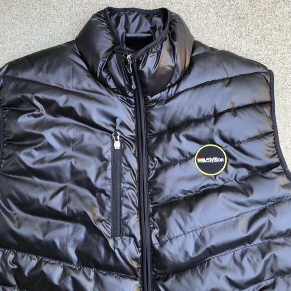 ACTIVISION Official Puffer Vest Jacket Men's M/XL Black Full Zip Winter Gaming - Picture 4 of 7